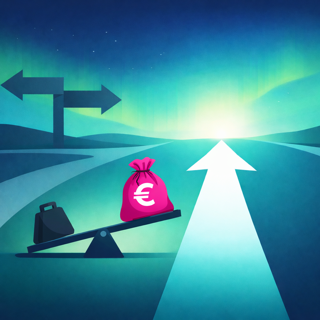 Ein Pfeil, der auf den Horizont gerichtet ist, ein Hebel auf dem ein Gedsack steht. Wie die BAFA-Förderung von Unternehmensberatung funktioniert: Voraussetzungen, Ablauf, 50-80 % Zuschuss als KMU sichern.